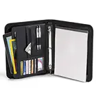 office file organizer bound folder a5 leather laptop portfolio for men