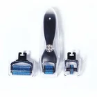 Hot Sale 0.1Mm Micro Needle Derma Roller Black 3 In 1 Titanium Derma Roller