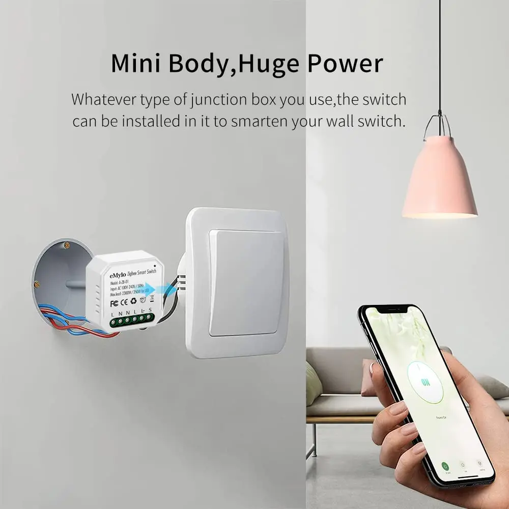 Emylo Mini Smart Zigbee Relay Switch Wireless Remote Control Zigbee