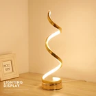 Creative Art Personality Bedroom Bedside Table Lamp Modern Decoration Spiral Shape LED Table Lamp