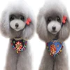 Pet bell national wind triangle scarf collar stereo flower spot pet supplies wholesale