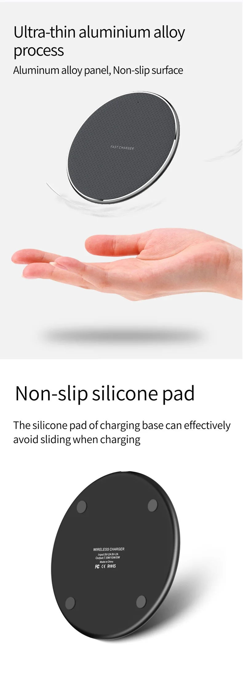 Hot wholesale 5V/2A Wireless Charger Wholesale New Arrivals 2020 Wireless Fast Charging Mobile Phones Charger For Iphone Android