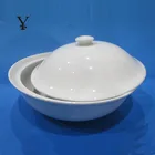 Ceramic Porcelain Pot Ceramic Porcelain Round Soup Pot With Lid Microwave Safe