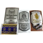 Custom Logo Any Wine Bottle Embossed Printing Metal Sticker Label