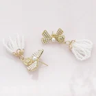 Ladies Hoop Earrings Factory Supply Temperament Sweet Ladies Butterfly Hoop Earrings Pearl Earrings