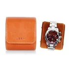 Bsci Factory Custom Luxury Mens Watch Display Packaging Box Slot Storage Bag Pouch Vegan Genuine Leather Travel Watch Case Roll