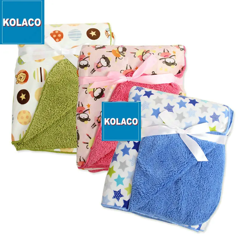 Wholesale polyester printed polar fleece baby flannelbaby felt blanket