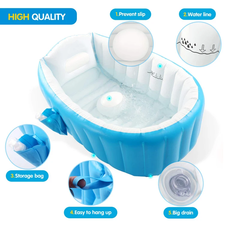 non slip travel bathtub mini swimming pool thick foldable shower