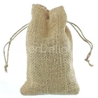 Eco-friendly Jute Wine Bags Bottle Gift Bags with long Drawstring