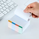 Office School Supplies Kraft Multifunction Custom Logo Reusable Memo Pad Cube Sticky Note Box