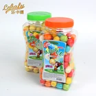 colourful apple shape bubble candy liquid filled mixed fruit flavor bubble gum packing in bottle