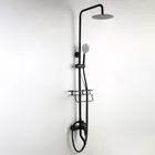 Shower Mixer Black Bathroom Shower Set Rain Shower Mixer with Hand Shower Faucet