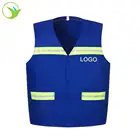 Cheap wholesale custom electricians vest class 2 blue reflective safety vests