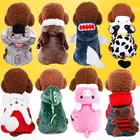 Clothes Pet Autumn Winter Warm Clothes Cute Dress Up Coral Fleece Dog Clothes