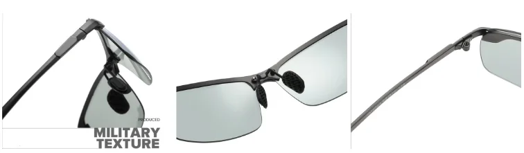 EUGENIA Outdoor Function Driving Classic Photochromic Eyewear Men PC Polarized Photochromic Sunglasses
