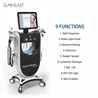 Facial Diamond Machine Newest 9 In 1 Multifunctuional Facial Skin Diamond Dermabrasion Hydra Machine
