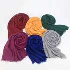 Muslim Scarf Wholesale Factory Autumn Cotton 56 Colors Women Muslim Scarf Hijab
