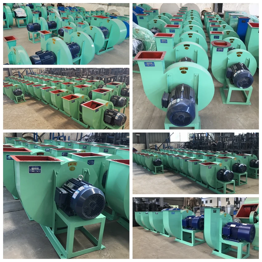 4-72-5A/15KW Blower used for air exhausting, impurity and dust removal on Rice Mill Plant