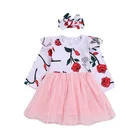 Guangdong girl Baby Clothing long sleeve dress Set pure cotton Suits New Born Baby Clothes Set