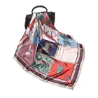 100% Silk Scarf Women Print Square Scarves Silk Satin Headscarfs Shawls