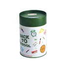 tin can coin bank removable lid money tin box round