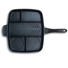 Stainless Steel Pressed Cast Iron Stainless Steel Divider Divided Grill Pan Pressed