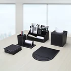 School Stationery School Stationery School Brown Desk Set Leather Items Office Desktop Stationery Set