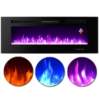 50" 3d glass Wall Recessed Wall mounted Electric Fireplace touch screen Remote control