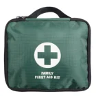green empty first aid bag as first aid kit