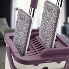 イーストマジックフラットフロアモップクリーニングコンビネーションモップセットバケットセルフクリーニングウォッシュとドライモップ