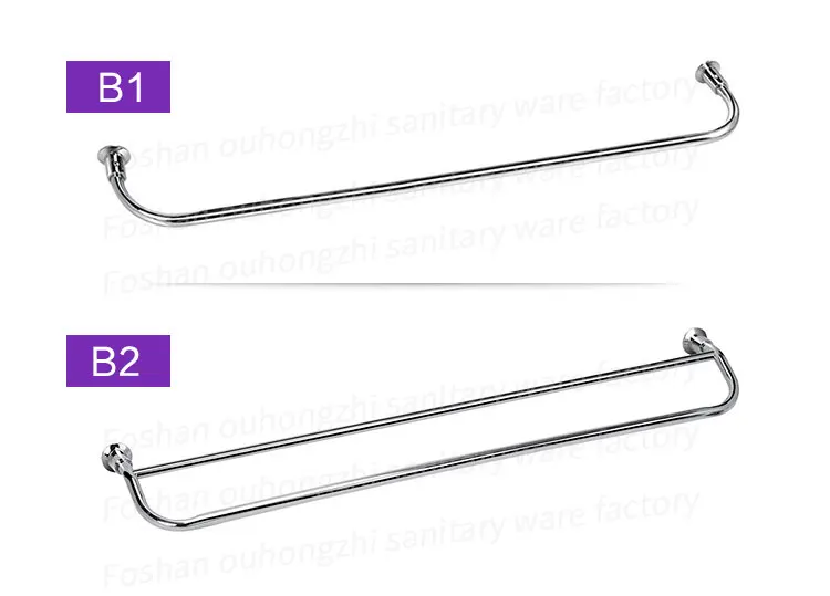 600mm Length Wall Mounted Bathroom Accessories Extension Stainless Steel Single Towel Bar