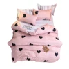 Hot sale 100% polyester bedding set with small heart printing
