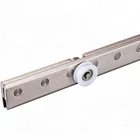 glass door roller of aluminum anodized rose gold color for bathroom or kitchen sliding door sliver hardware fittings hot