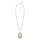 Silver Silver Minimalist Necklace Designer Minimalist Necklace Matte Silver And Gold Alloy Circle Pendant Necklace