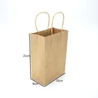 Color Printing Black White Brown Kraft Paper Packaging Shopping Bag Logo