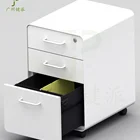 Graphic Customization HD035 Steel Curverd 3-drawer Mechanical Office Mobile Pedestal Filing Cabinet