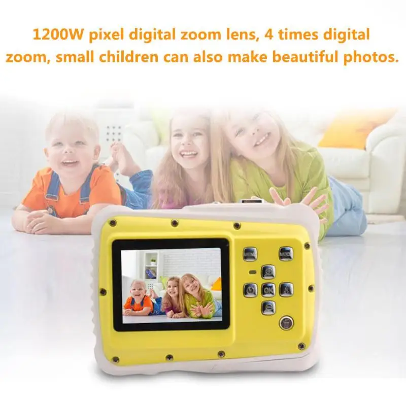 Cartton Mini 2.0inch Kids Digital Camera 12MP HD 720P Waterproof Portable Camcorder Video Recorder Built-in Microphone Gift New