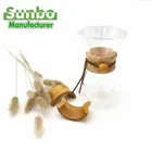 Craft Good Looking Wooden Craft Of Glass Coffee Pot Decorative Wooden Handles With Wood Beads