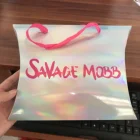Customized Brand Name Printed Hair Extension Packaging Holographic Pillow Box for A Wig