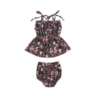 2019 New Fashion Girls Baby kids floral printing clothes Set children short pants Clothing set for 0-18 months old
