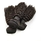New Arrival Kinky Curly Double Layers Natural Color Remy Russian Human Virgin Hair