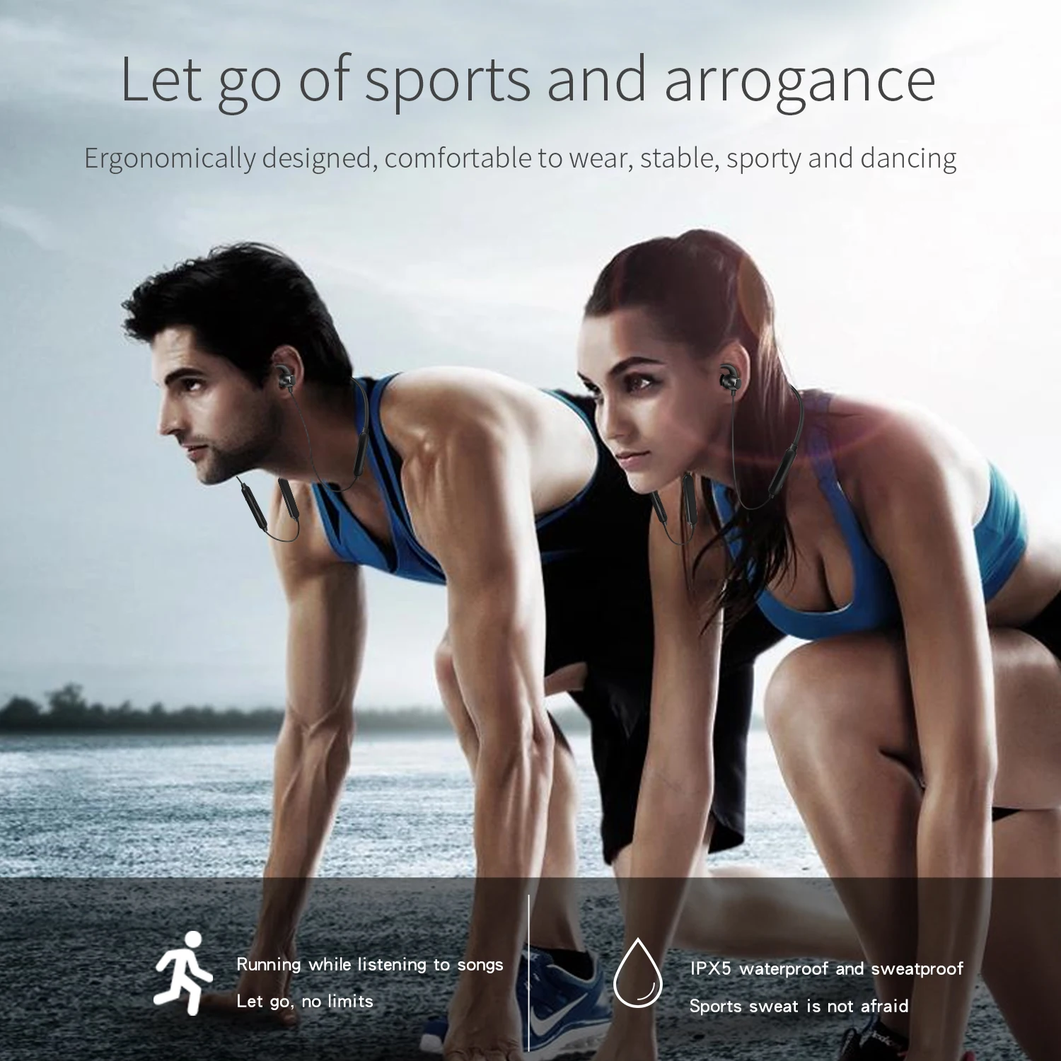 Hand free sports lightness earphone bluetooth, china swift bluetooth earphone wholesale, popular earphone earbuds - ANKUX.COM