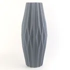 Matte Deep Blue and Green Big Large Size Ceramic Stoneware Tabletop Flower Vases
