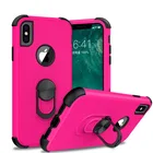 2019 Sports 3 in 1 Mobile Accessories Phone Cover With Ring Bracket Cell Phone Case For iPhone XS MAX