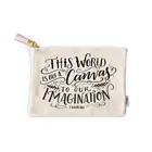 Custom personalized cotton make up pouch cosmetic bag with logo