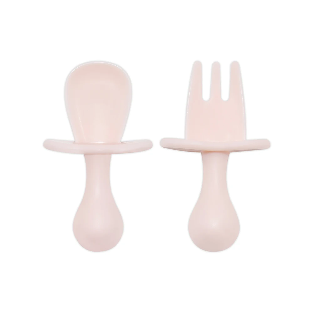 BHD Anti-Choke BPA Free First Training Independent Feeding Toddler Infant Plastic Utensils Mini Baby Spoon and Fork supplier