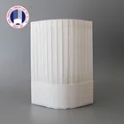 Adjustable 30cm Height Eco-cotton Flat Top Chef Hat High Quality Restaurant And Hotel Chef Hat