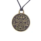 Large money amulet Hot-selling retro brass amulet pendant wealth health amulet necklace men's souvenir jewelry