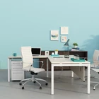 L shape Modern Complete Executive Desk Office Furniture Set For Manager Table