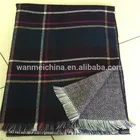 100% acrylic cashmere feel doule -side check scarf